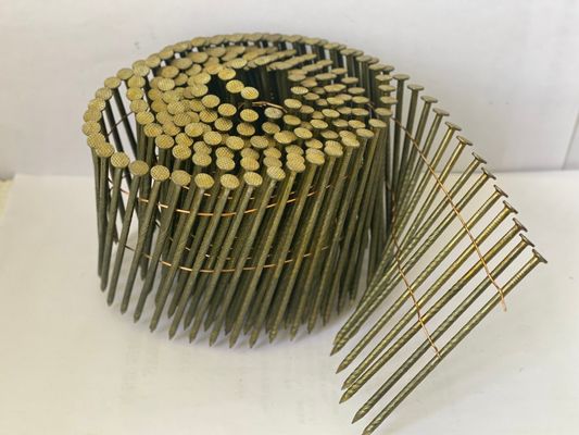 ভালো দাম প্যালেট কাঠ নির্মাণের জন্য হলুদ গ্যালভানাইজড কয়েল নখ অনলাইন