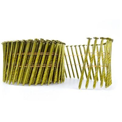 ভালো দাম 15 ডিগ্রি গ্যালভানাইজড কয়েল নখ মসৃণ বাঁকা স্ক্রু স্পাইরাল শ্যাঙ্ক 3 4 কয়েল ছাদ নখ অনলাইন